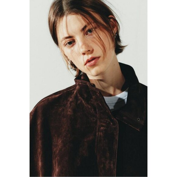 ZARA SUEDE LEATHER JACKET - Picture 4 of 10